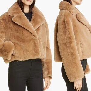 Sand Studio Janet Soft Faux Fur Crop Jacket
